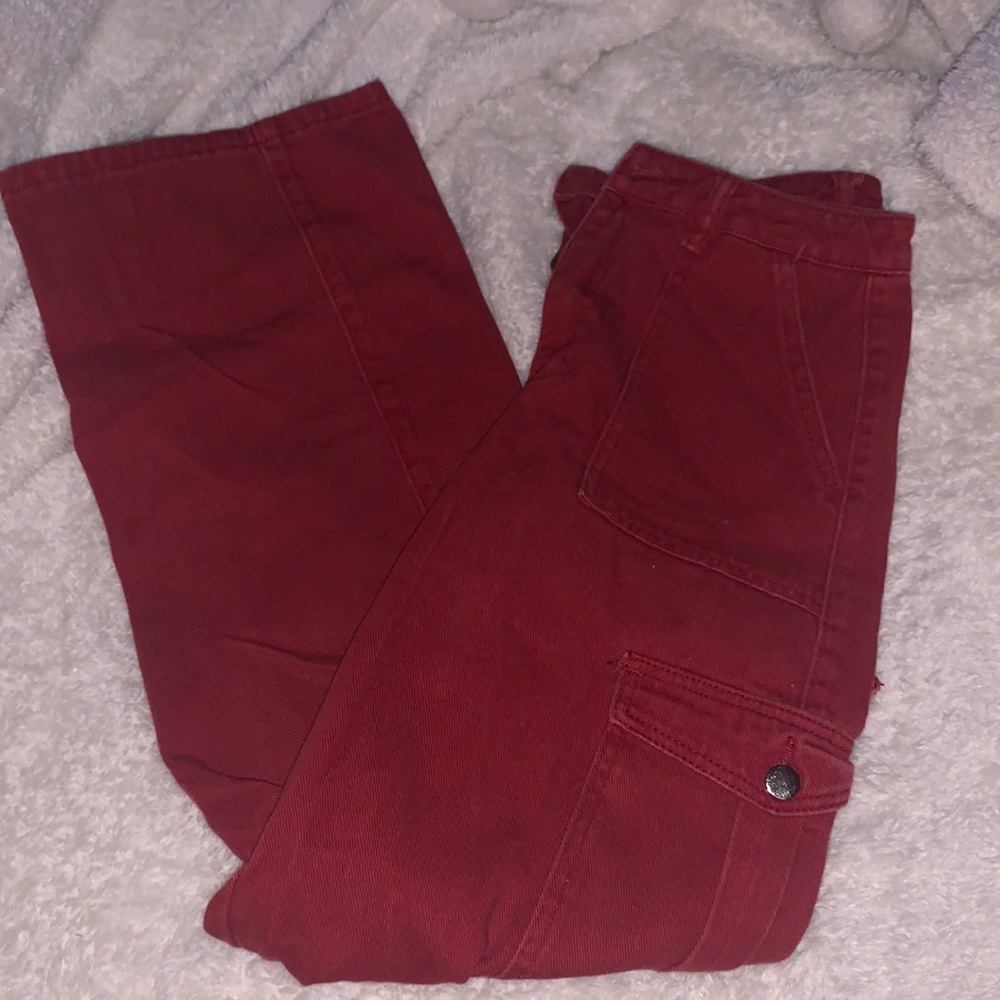 Shein red pants xs